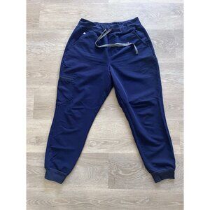 FIGS Zamora Jogger Scrub Pants NAVY Women's Size M Petite- Gently Used